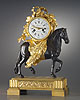 A very important Louis XVI patinated and gilt bronze pendule ‘Au Cheval’, signed on the white enamel dial Lepaute, Horloger Du Roi